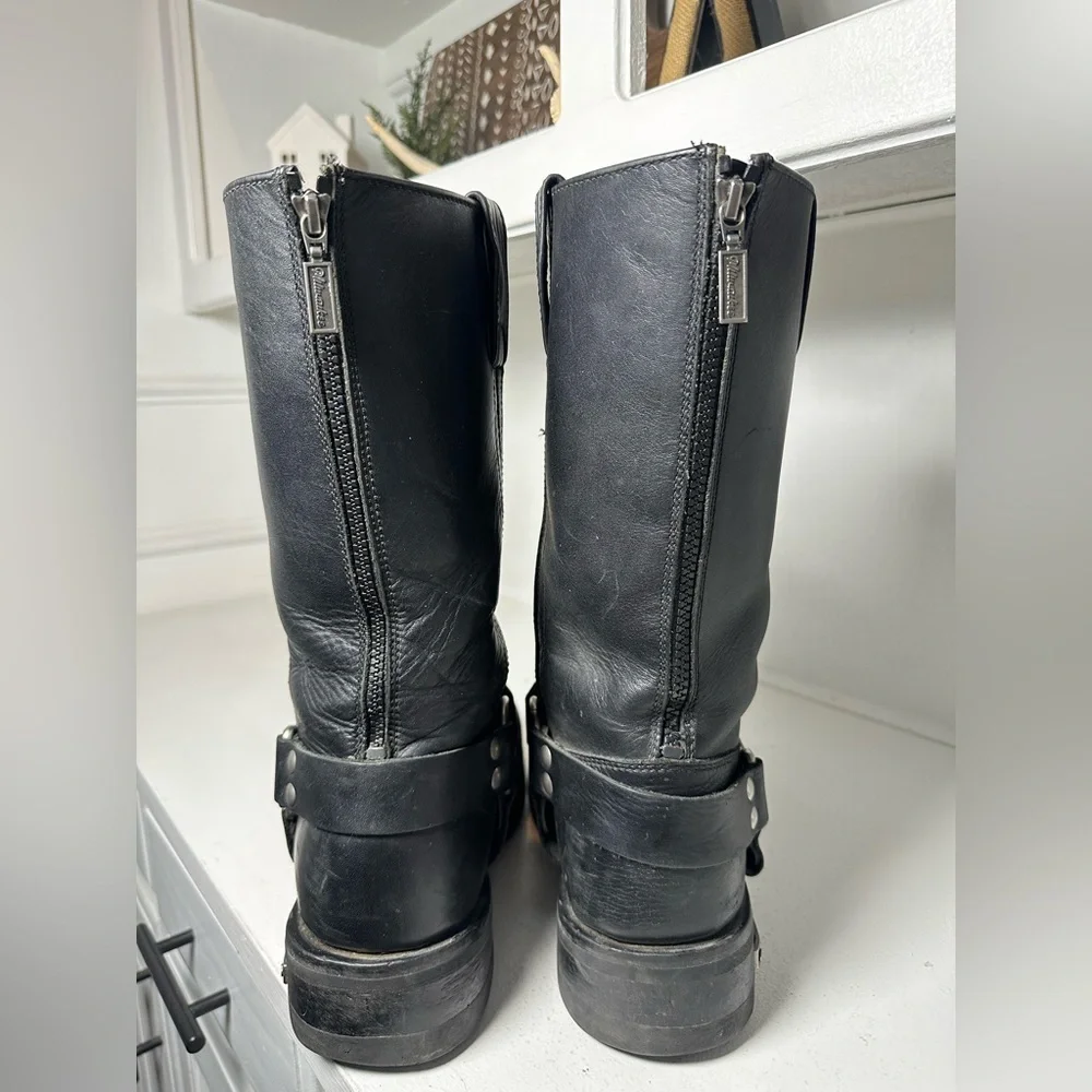 **SOLD**Milwaukee Leather Men’s Black Harness Boots 10.5 Moto Biker Western - Picture 7 of 9
